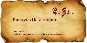 Moravcsik Zsombor névjegykártya