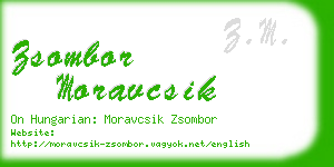 zsombor moravcsik business card